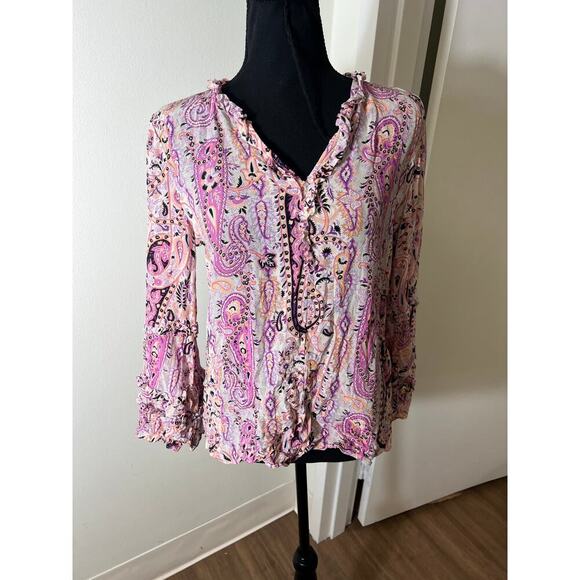 Kobi Halperin Paisly Print Blouse Sz S - Picture 1 of 5